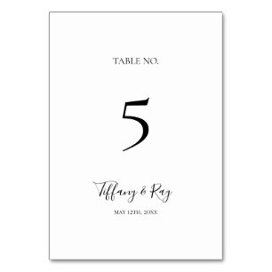 Numeração De Mesa Número de Tabela Elegante Simples