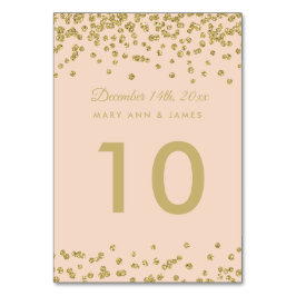 Numeração De Mesa Número de Tabela: Faux Glitter Confetti Blush Rosa