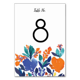 Numeração De Mesa Número de Tabela Floral Flórida Vibrante