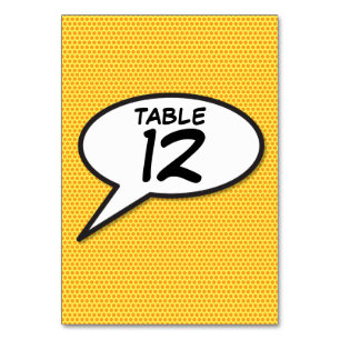 Numeração De Mesa Número de Tabela Laranja de Pop de Livro Quic