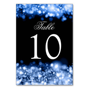 Numeração De Mesa Número de Tabela Luzes Espumantes Azul