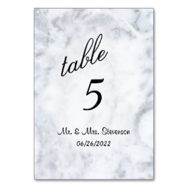Numeração De Mesa Número de Tabela Marble Personalizado