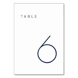 Numeração De Mesa Número de Tabela Marinho Mínima Moderno Azul e Bra