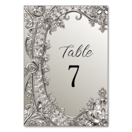 Numeração De Mesa Número de Tabela Moderna do Ornamentado Prateado