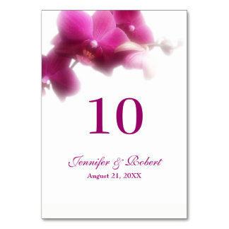 Numeração De Mesa Número de Tabela Orquídea Rosa