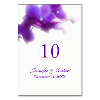 Numeração De Mesa Número de Tabela Orquídea Roxo