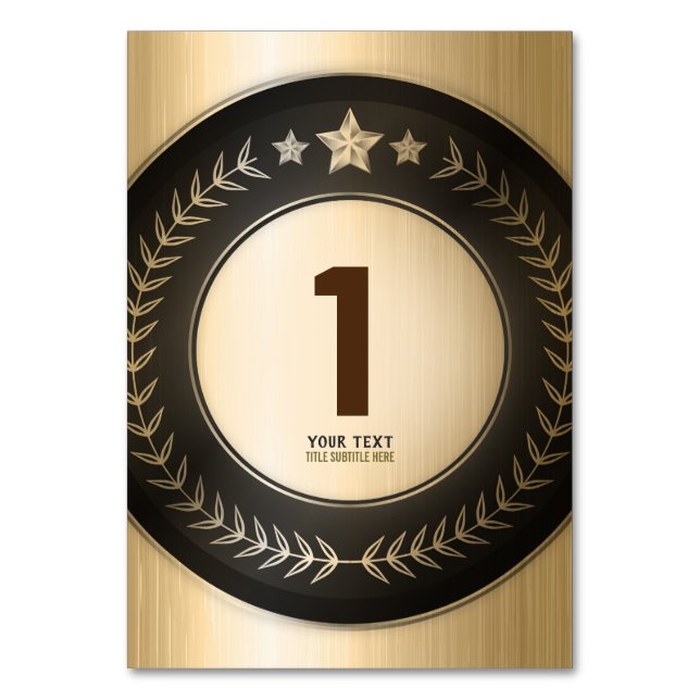 Numeração De Mesa NÚMERO DE Tabela Ouro IMPRESSÃO DIY PERSONALIZADO  (Frente)