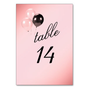 Numeração De Mesa Número de Tabela Rosa dos Balões