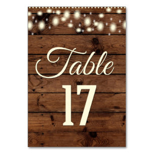 Numeração De Mesa Número de Tabela Rústica, Número 17, SETE