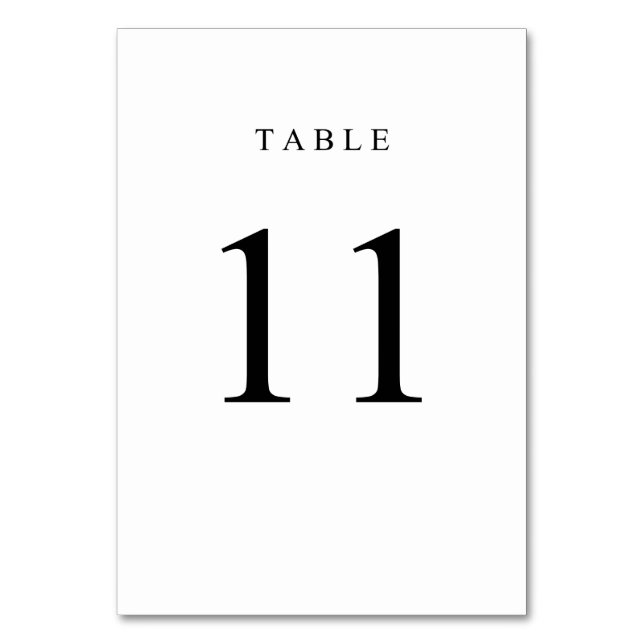 Numeração De Mesa Número de Tabela Simples - 11 (Frente)