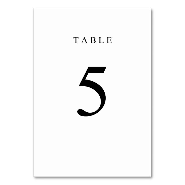 Numeração De Mesa Número de Tabela Simples - 5 (Frente)