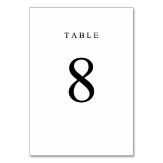 Numeração De Mesa Número de Tabela Simples - 8