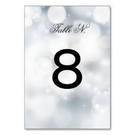 Numeração De Mesa NÚMERO DE TABELA Sophisticated Silver Glitter WEDD