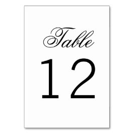 Numeração De Mesa Número de Tabela Tradicional de Script Clássico El