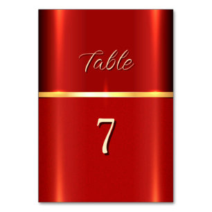 Numeração De Mesa Número de Tabela Vermelha Simples