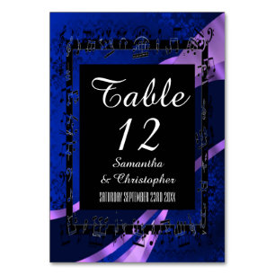 Numeração De Mesa Número personalizado azul-marinho, preto e mauve