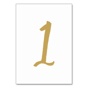 Numeração De Mesa Número Simples de Tabela Chic Dourado - Mesa 1