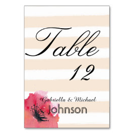 Numeração De Mesa Número Simples de Tabela Romântica de faixas