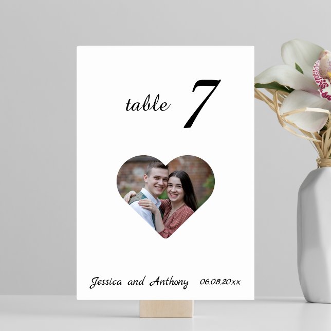 Numeração De Mesa Número Único da Tabela de Casamento de Fotos Branc (Criador carregado)