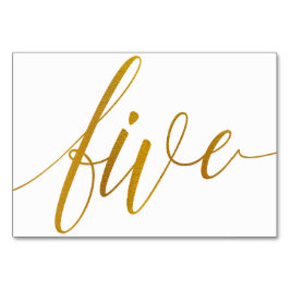 Numeração De Mesa Números da Mesa - Tipografia Luxuosa (Foil Dourado