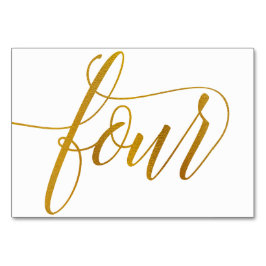 Numeração De Mesa Números da Mesa - Tipografia Luxuosa (Foil Dourado