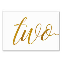 Números da Mesa - Tipografia Luxuosa (Foil Dourado
