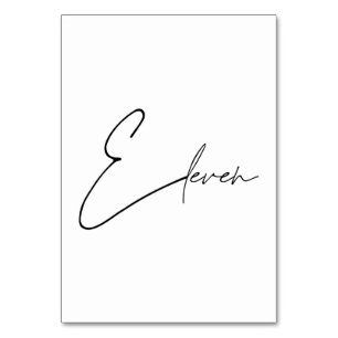 Numeração De Mesa Números da tabela da Mesa Calligráfica Elegante 11