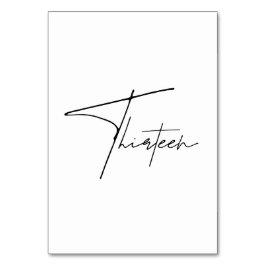 Numeração De Mesa Números da tabela da Mesa Calligráfica Elegante 13