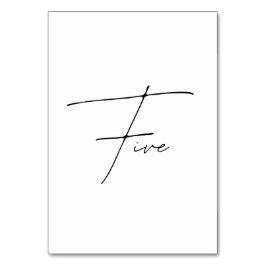 Numeração De Mesa Números da tabela de Casamento Calligráfico Elegan