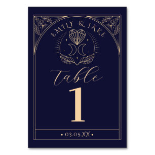 Numeração De Mesa Números das luas de cristal místico de tarot da Me