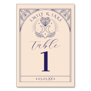 Numeração De Mesa Números das luas de cristal místico de tarot da Me