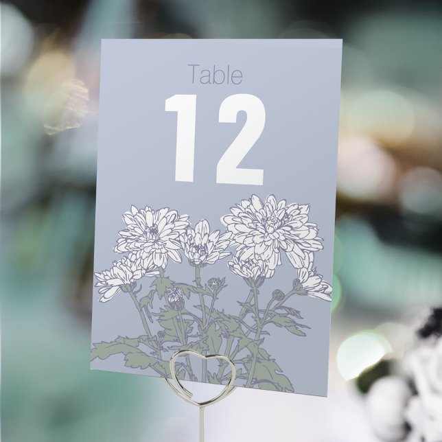 Numeração De Mesa Números das mesas de casamento de flores brancas (Criador carregado)