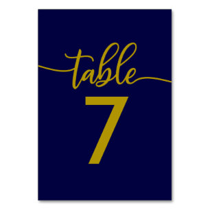 Numeração De Mesa Números das Mesas   Elegante Casamento Azul Marinh