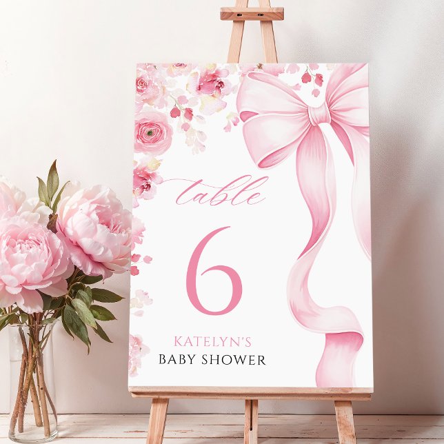 Numeração De Mesa Números de Mesa Coquette Baby in Bloom (Criador carregado)