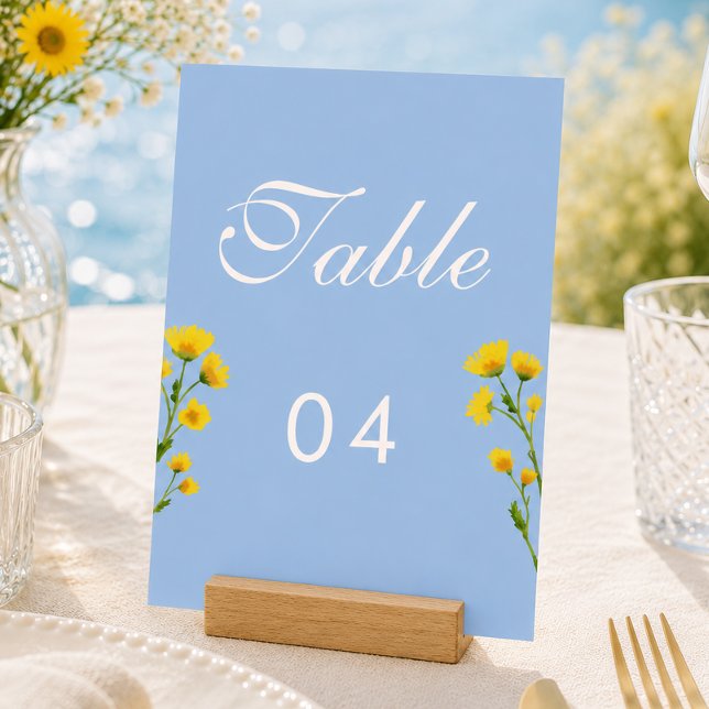 Numeração De Mesa Números de mesa de casamento botão-de-ouro azul e  (Criador carregado)