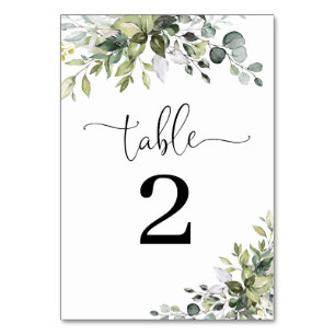 Numeração De Mesa Números de Mesa de Casamento com Eucalipto