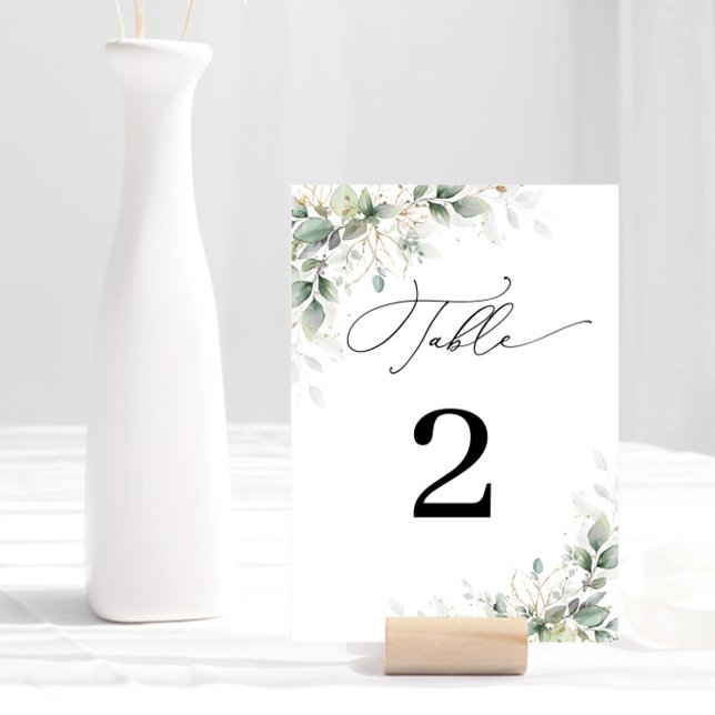 Numeração De Mesa Números de Mesa de Casamento de Eucalipto Minimali (Criador carregado)