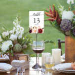 Numeração De Mesa Números de Mesa de Casamento de Marsala Burgundy<br><div class="desc">Ajude seus hóspedes a encontrar facilmente o caminho com estes bonitos cartões de números de mesa duplos. Edite facilmente os números, nomes e data! Este design apresenta um belo buquê floral de marsala e um tipo de letra elegante! Clique aqui para ver mais na nossa coleção Rustic Burgundy Marsala: https://www.zazzle.com/collections/rustic_burgundy_marsala-119549341348963566?rf=238534829419020154...</div>
