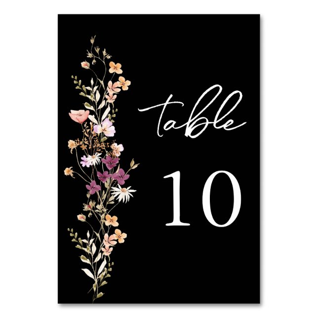 Numeração De Mesa Números de Mesa de Casamento de Pêssego Azul (Frente)