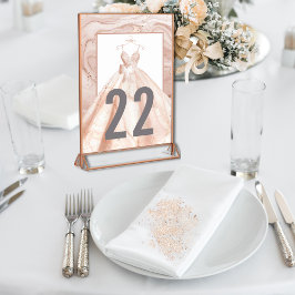 Numeração De Mesa Números de Mesa de Casamento em Aquarela Rosa Dour