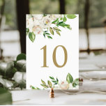 Numeração De Mesa Números De Mesa De Casamento Floral De Sangue Dour<br><div class="desc">Cartões de números de mesas de casamento impressos com uma bela borda floral pintada em acentos de folha de ouro verde, branco e sujo para combinar com a nossa coleção de Sangue Dourado. Personalize cada número necessário e adicione cada um ao carrinho individualmente para garantir uma impressão precisa. Use as...</div>