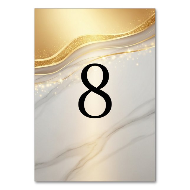 Numeração De Mesa Números de Mesa de Casamento Modernos (1–20) (Frente)