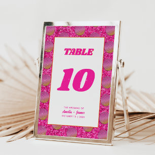 Numeração De Mesa Números de Mesa de Casamento Rosa Bola de Disco Du