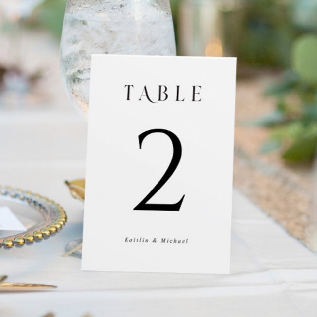 Numeração De Mesa Números de Mesa de Casamento Simples e Elegantes (Criador carregado)