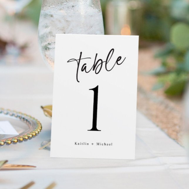 Numeração De Mesa Números de Mesa de Casamento Simples Modernos Dive (Criador carregado)
