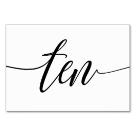 Numeração De Mesa Números de Mesa de Casamento - Tipografia Luxuosa