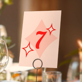 Numeração De Mesa Números de Mesa de Lanchonete Retrô
