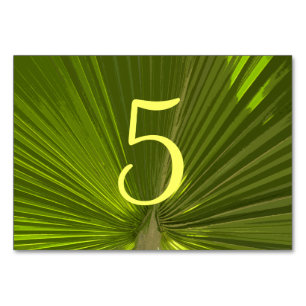 Numeração De Mesa Números de Mesa de Palmeira Tropical