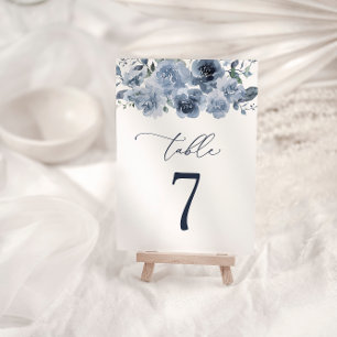 Numeração De Mesa Números de Mesa para Casamento de Rosas Azul Poeir