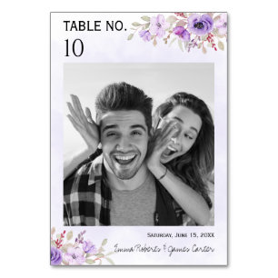 Numeração De Mesa Números de Mesa para Casamento Floral Lavanda